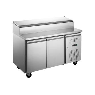 Table frigorifique - 2 portes - Conception fixe - 7 x 1/3 GN - Inox - G-Line 81180 €1,299.00 Saladette