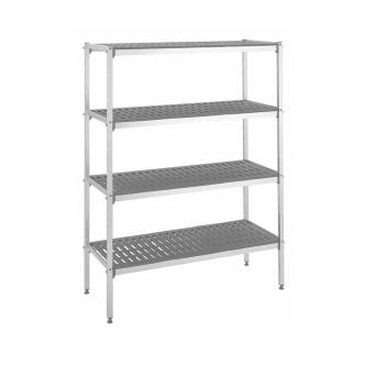 Rack - 4 niveaux - H 175 x 100 x 40 CM - Aluminium / Plastique - G-Line 12347 €249.00 Support en inox