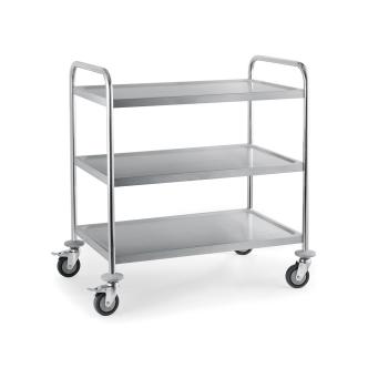 Chariot de service en inox - 3 niveaux - Soudé extra robuste - G-Line 17119 €129.00 Chariots de service