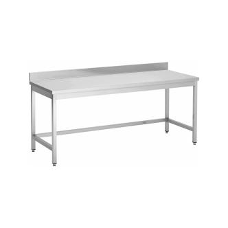 Table de Travail Inox - Sans Etagère Inférieure - Bloc de Bord Montant 10 CM - G-Line RVS-M-00017 €0.00 Table de travail en inox