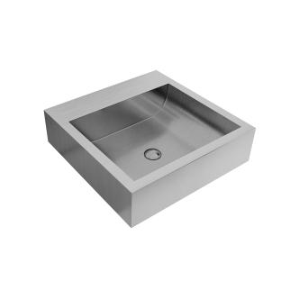 Lave-mains en inox - Vasque ronde - H 12,4 x 45 x 45 CM HW-140273 €174.30 Handen spoelbakken wand model