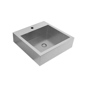 Lave-mains en inox - Vasque carrée - H 12,4 x 45 x 45 CM HW-140274 €174.30 Handen spoelbakken wand model