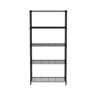Rack - Rack de rangement - Noir - 90 x 45 x H 180 CM - 5 Etagères - G-Line HW-139692 €99.00 Support en inox