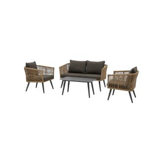 Ensemble de salon Lille 4 pièces - Naturel - Rotin - G-Line HW-140802 €599.00 Table de terrasse