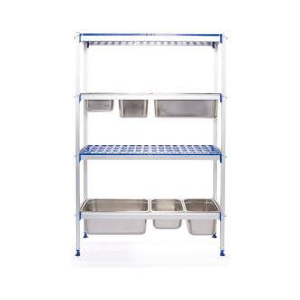 Rack de stockage aluminium GN 1/1 - Aluminium Polypropylène - H 168,5 X 35,5 X 112 CM - Hendi - 812266 812266 €220.58 Accessoires chambres froides/congélateurs