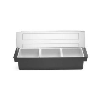 Porte-ingrédients - 3 contenants - H 10 x 15 x 48 CM - Noir - Bar Up - 552018 H552018 €18.66 Boîte d'ingrédient - Plastique