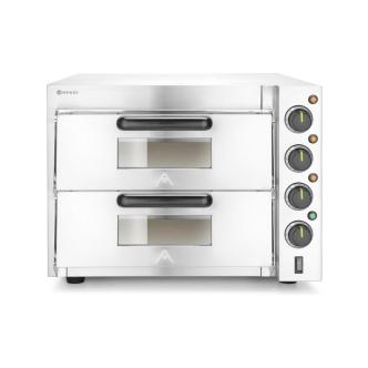 Four à pizza - 2 chambres - Electrique - H 43,5 x 56 x 58 CM - 230V - Argent - Hendi - 220283 H220283 €371.88 Elektrische pizzaovens