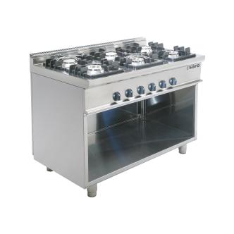 Cuisinière à gaz - 6 brûleurs - Saro - 423-1025 423-1025 €3,780.00 Cuisinières à gaz sans four