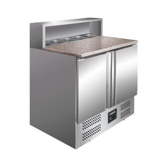 Etabli à pizza - 2 portes - H 109 x L 90 cm - inox - Saro - 323-1005 323-1005 €1,095.00 Bancs de travail pour pizzas