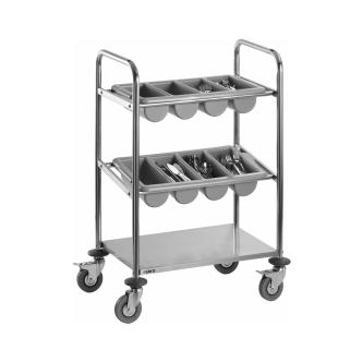 Chariot à couverts - acier inoxydable - Saro - 213-4005 213-4005 €145.00 Armoires à couverts