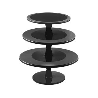 Présentoir à Gâteau Etages-3X - H 44 CM - 2.57 KG - Ø35 CM - Plastique - Noir - Silikomart - 070300 070300 €65.00 Porte-gâteaux