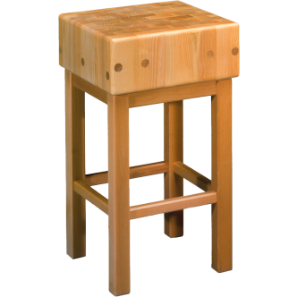Planche à découper - Bois d'acacia - H 90 x 70 x 70 cm - Bloc 20 cm - G-Line HW-149453 €999.00 Bloc de hachage