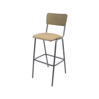 Tabouret de Bar - Old School - Métal Vintage - Velours Taupe - G-Line 76585 €94.95 Tabourets de bar