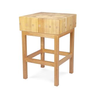Planche à découper - Bois d'acacia - H 90 x 60 x 60 cm - Bloc 20 cm - G-Line HW-149451 €799.00 Bloc de hachage