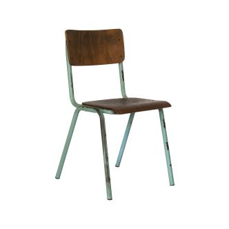 Chaise de restauration - Old School - Vert Vintage - Bois - G-Line 76575 €69.95 Chaises en métal