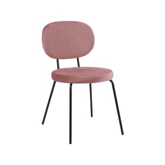 Chaise traiteur - Rondo - Velours Rose - G-Line HW-139675 €59.95 Chaises en métal