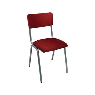 Chaise de restauration - Old School - Métal Vintage - Velours Rouge - G-Line 76562 €69.95 Chaises en métal