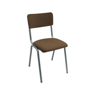 Chaise de restauration - Old School - Métal Vintage - Velours Marron - G-Line 76567 €69.95 Chaises en métal