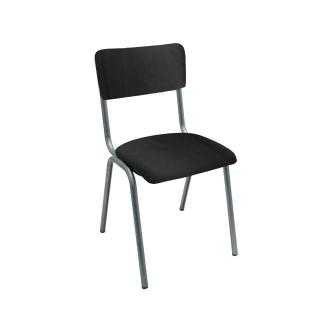 Chaise de restauration - Old School - Métal Vintage - Velours Noir - G-Line 76572 €69.95 Chaises en métal