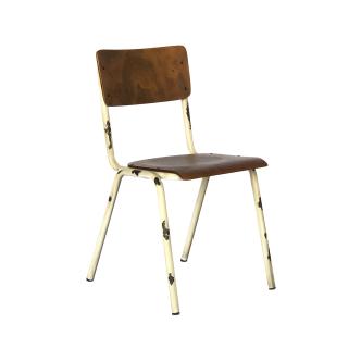 Chaise de restauration - Old School - Crème Vintage - Bois - G-Line 76574 €74.95 Chaises en métal
