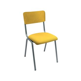 Chaise de restauration - Old School - Métal Vintage - Velours Doré - G-Line 76571 €69.95 Chaises en métal