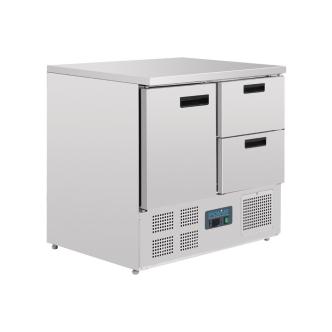 Etabli réfrigéré - 1/1 GN - 240 Litre - 1 porte - 2 tiroirs - H 88 x 90 x 70 CM - 230 V - Polar - U637 U637 €1,249.00 Tables réfrigérée 