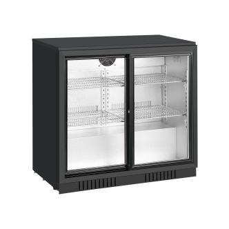 Réfrigérateur porte vitrée - 210 Litre - 2 portes coulissantes - Noir - G-Line HW-02473 €499.00 Vitrine à boisson