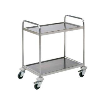 Chariot de service inox - 2 plateaux - amovible - G-Line HW-222 €79.00 Chariots de service