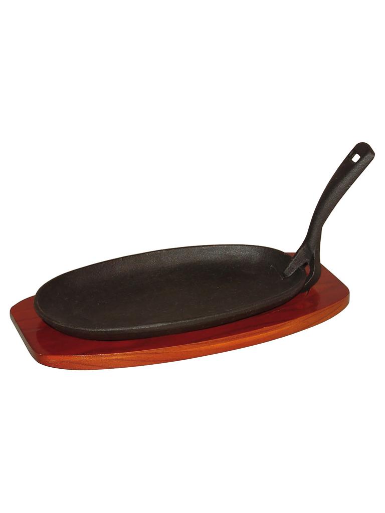 Plat de service - Fonte - Sous-verre en bois - H 2,5 x 24 x 14 CM - G-Line