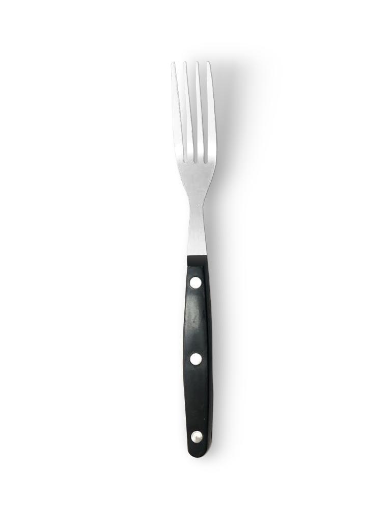 Fourchette à steak - 22 CM - Manche Noir - G-Line