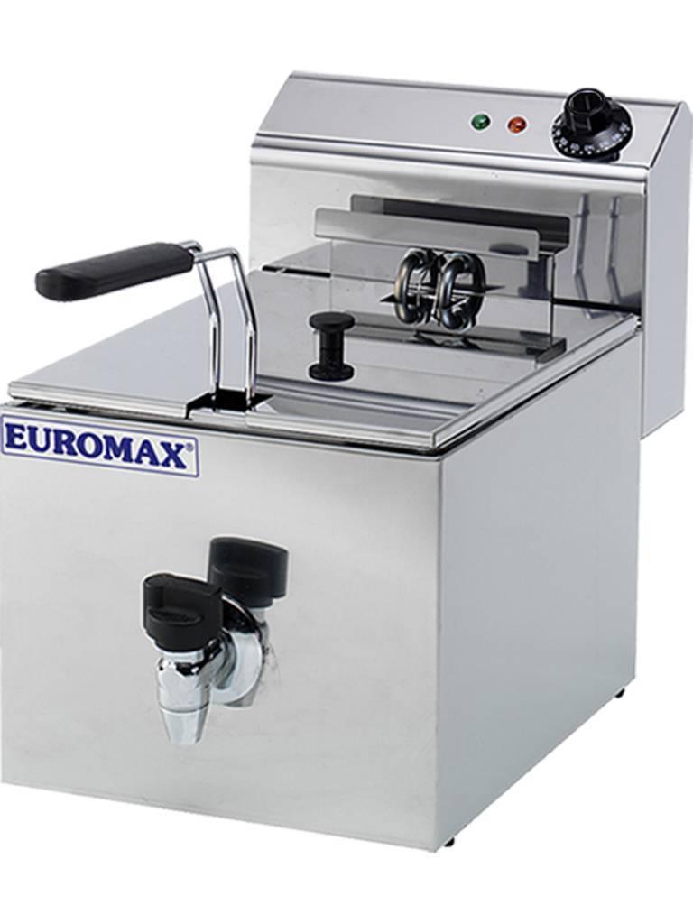 Friteuse traiteur simple - 8 litres + robinet - Euromax - 10360CK