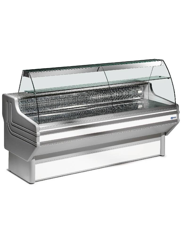 Comptoir Vitrine Réfrigérée - Fenêtres Incurvées - Réfrigérée Statiquement - Diamant - Y25/A1