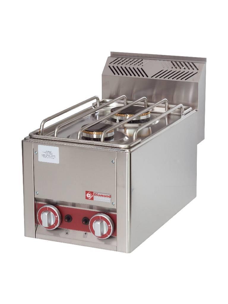 Cuisinière au gaz - 2 brûleurs - Diamant - GS6/2FT-N