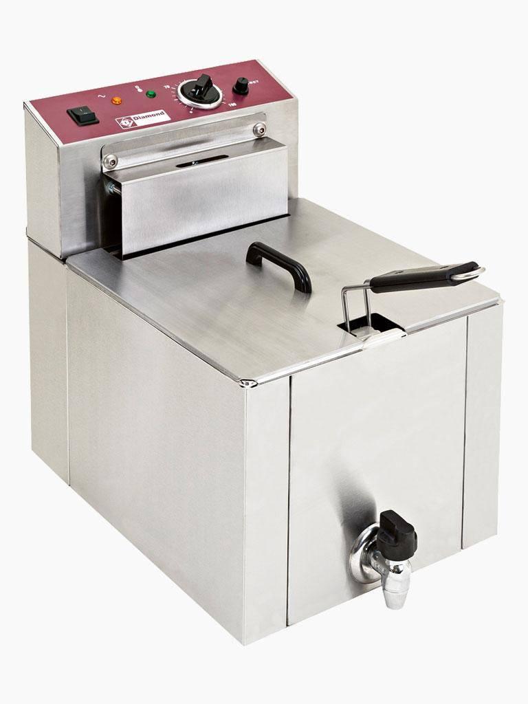 Friteuse Restauration - Friteuse - 8 litres - Vanne de vidange - Diamant - ES6/F8T