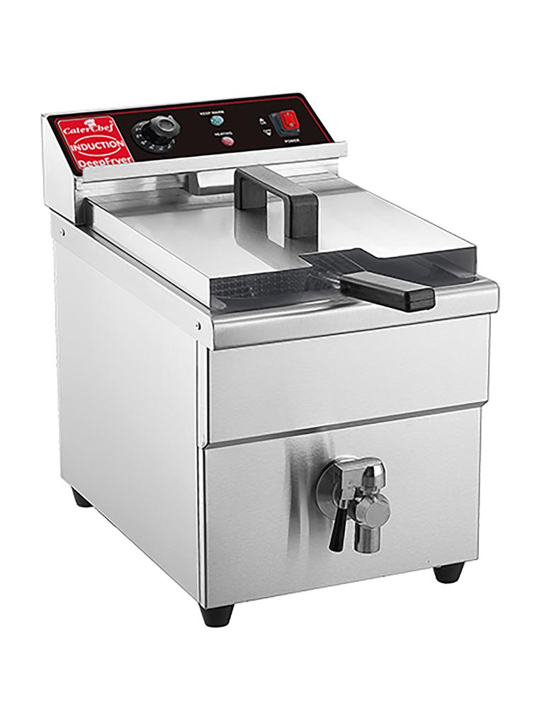 Friteuse - H 41,8 x 29 x 43,7 CM - 12,2 KG - 220 - 240 V - Inox - 8 Litres - Induction - Caterchef - 688018