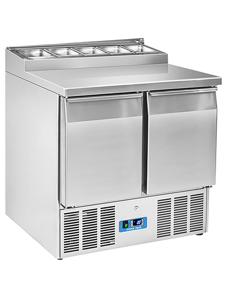 Etabli réfrigéré - H 100,5 x 90 x 70 CM - 114 KG - 220 - 240 V - 142 W - Ventilé - R600A - Inox - 239 Litre - +0°C / +8°C - Cool Head - 712125