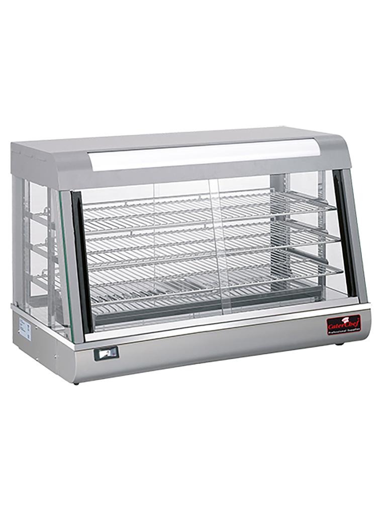 Vitrine chauffante - H 60,5 x 90 x 48 CM - 59 KG - 220 - 240 V - 1840 W - Inox - +30°C / +110°C - Caterchef - 680073