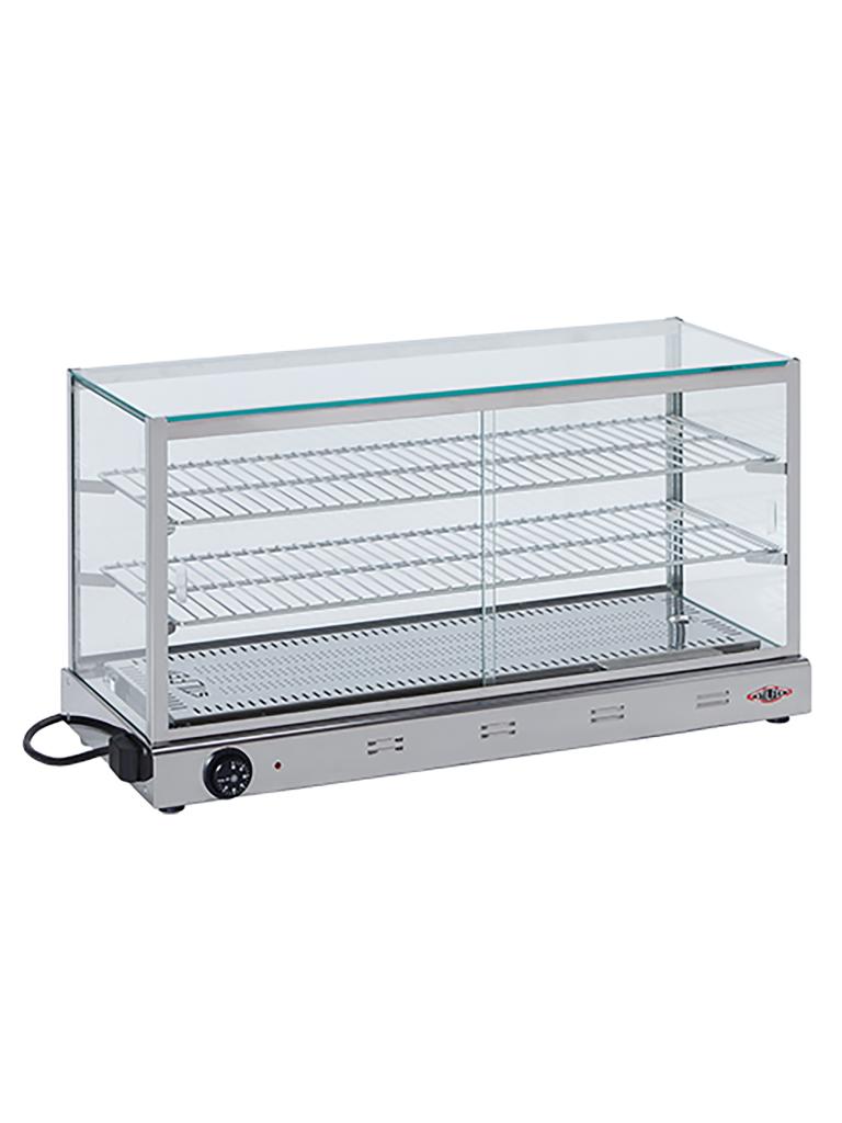 Vitrine chauffante - H 43.6 x 83 x 35 CM - 27.5 KG - 220 - 240 V - 900 W - Inox - +0°C / +90°C - Stilfer - 527319