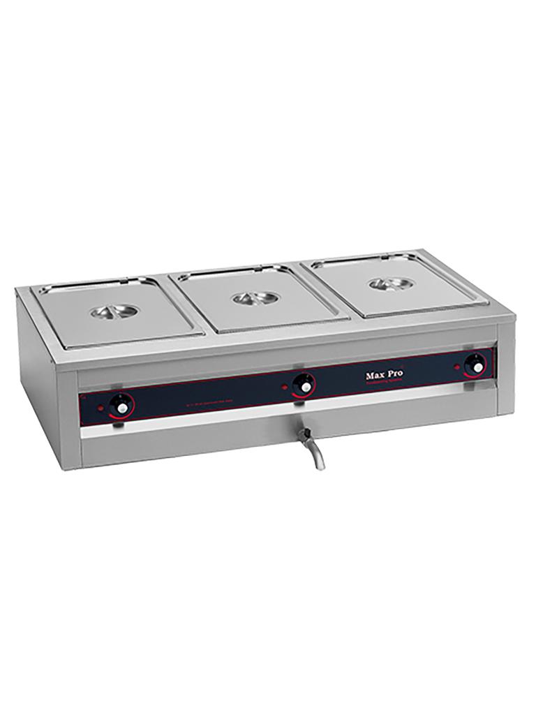 Bain Marie - H 30,6 x 109,5 x 65,5 CM - 33,6 KG - 220 - 240 V - 3000 W - Inox - MaxPro - 921252