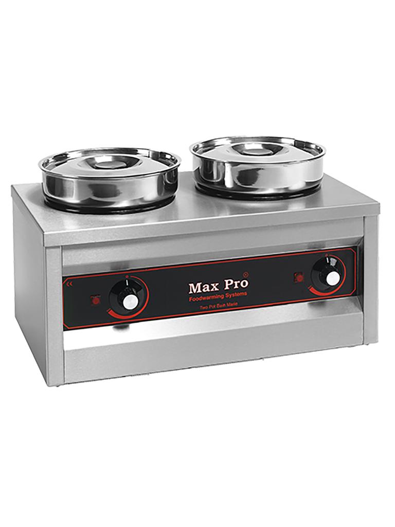 Chauffe-plats - H 29 x 50,3 x 29 CM - 10 KG - 220 - 240 V - 500 W - Acier inoxydable - 4,5 Litre - +30°C / +90°C - MaxPro - 921452
