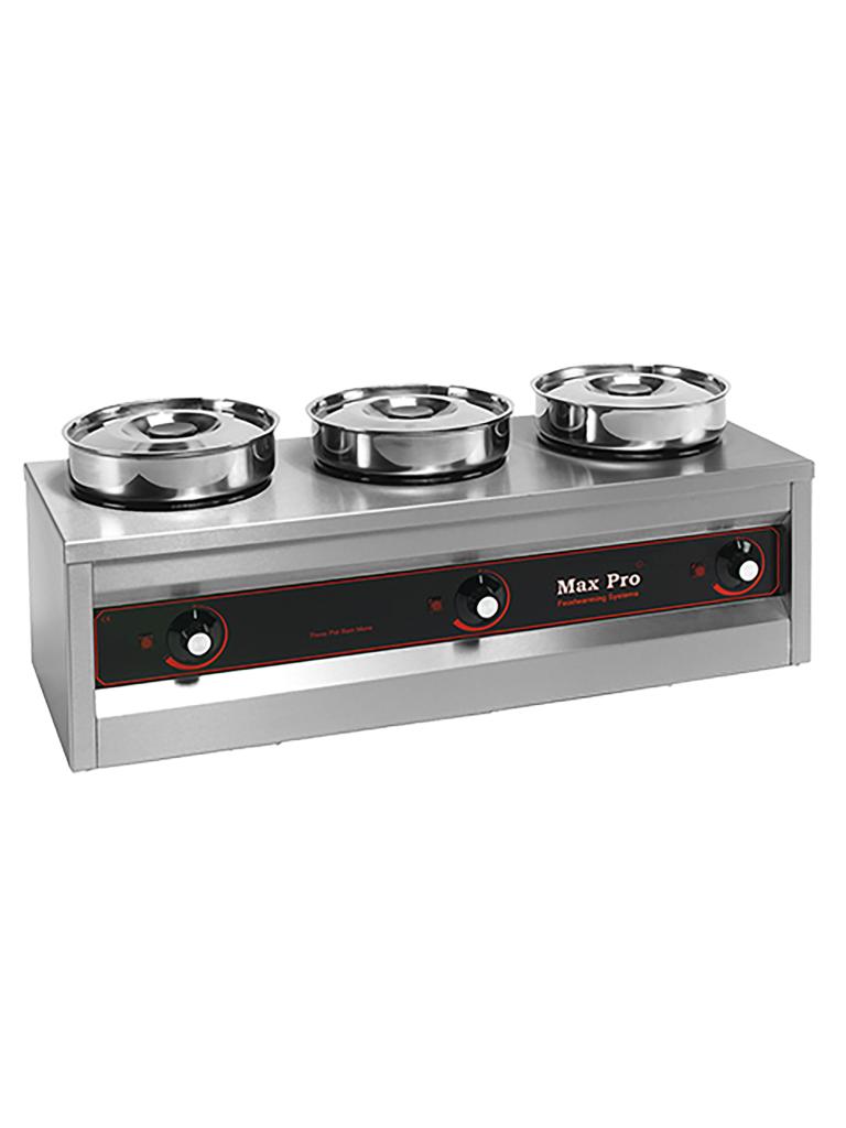 Chauffe-plats - H 29 x 76,6 x 29 CM - 16,2 KG - 220 - 240 V - 750 W - Acier inoxydable - 4,5 Litre - +30°C / +90°C - MaxPro - 921453