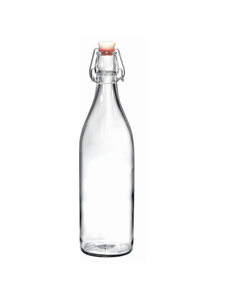 Bouteille à couvercle basculant - 1 litre - 6 pièces - Rocco Bormioli - Giara - 510839