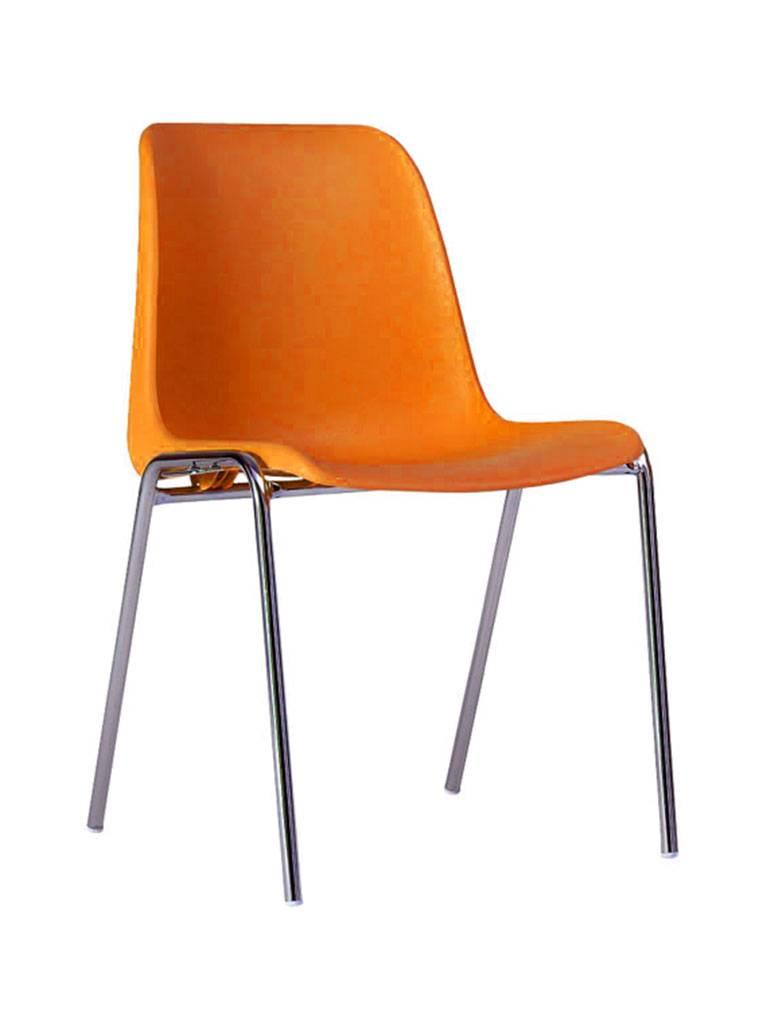 Chaise de cantine - Easy - Orange - Empilable - G-Line