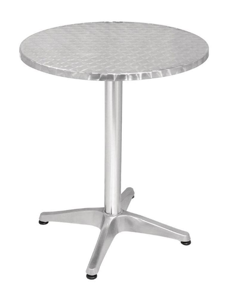 Table de terrasse / Ø60 cm - Bistro - Chrome - Aluminium - G-Line
