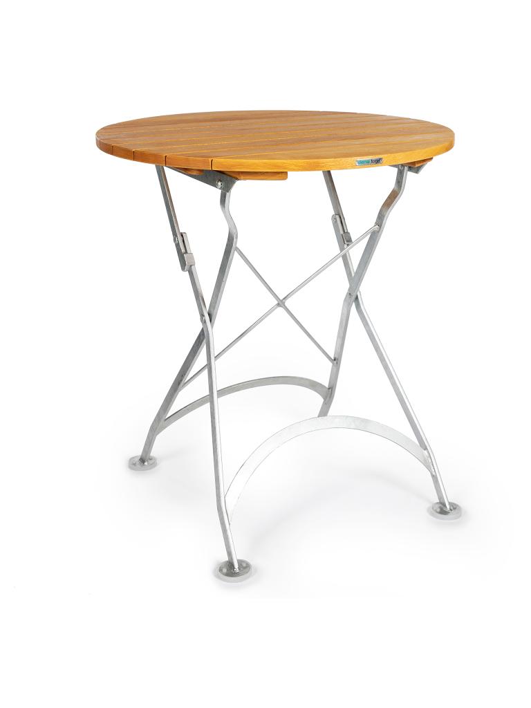 Table de terrasse / Ø70 CM - Teck - Fonte - G-Line