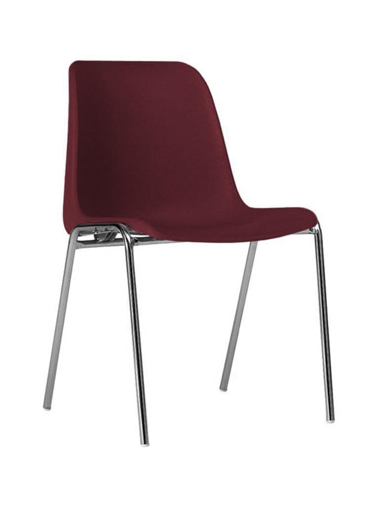 Chaise de cantine - Easy - Bordeaux - Empilable - G-Line