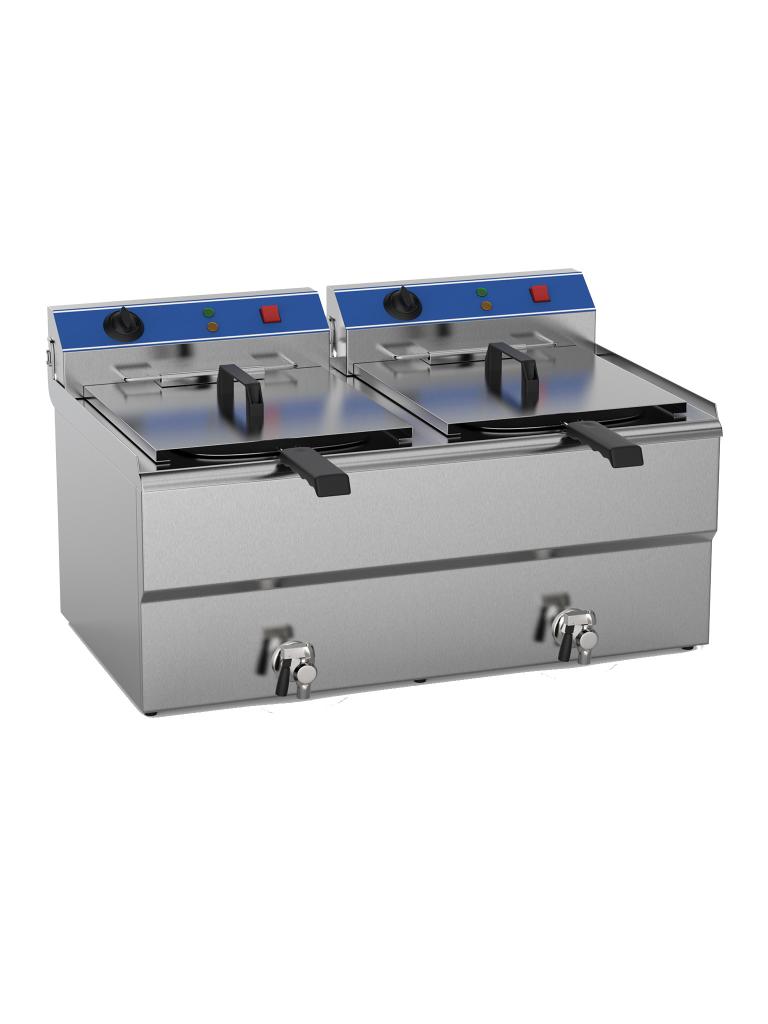 Friteuse traiteur - Avec robinet de vidange - 2 x 8 litres - G-Line