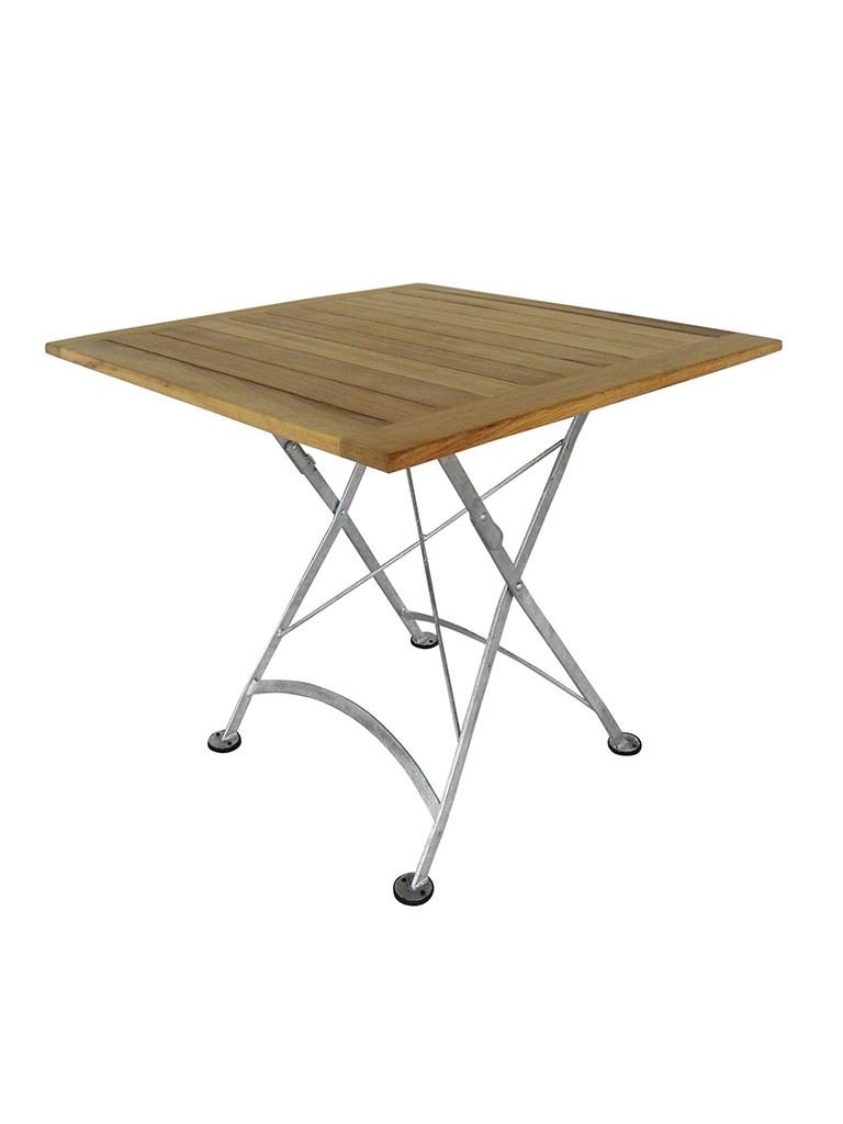 Table de terrasse - 70 x 70 CM - Teck - Fonte - G-Line