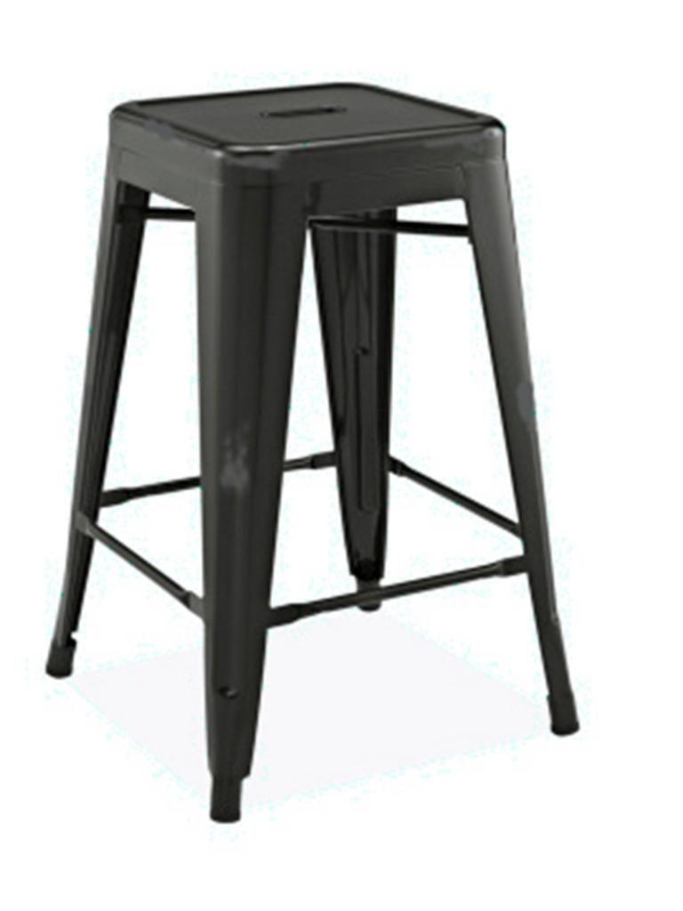 Tabouret de bar traiteur - Rétro - Look vintage - Noir - G-Line