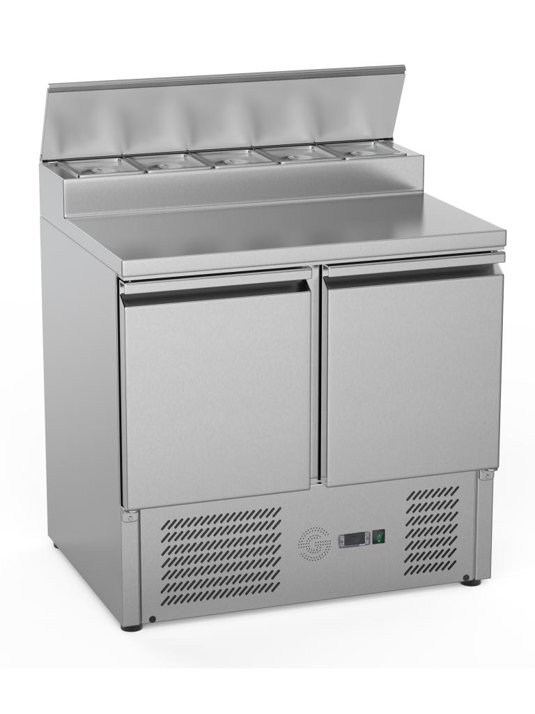 Saladette - 2 portes - H 97 x 90 x 70 CM - 240 Litre - Excl. 1/6 GN - Inox - G-Line